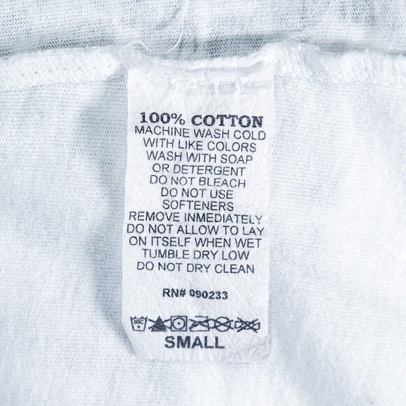 Lilu Short Sleeve Graphic Tee | White | V-Neck | Small | Women's | Peace Sign - Picture 8 of 8